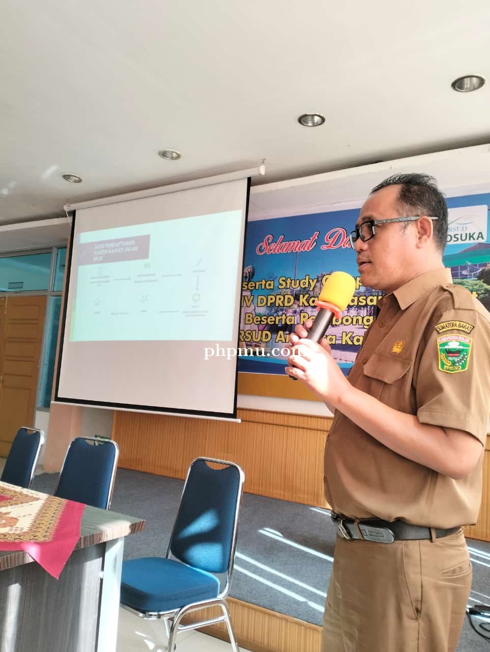 Acara Evaluasi Pelayanan terkait antrian online oleh BPJS Kesehatan Cabang Solok dengan RSUD Arosuka